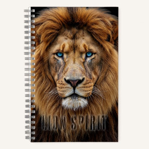 Cuaderno Cara de León Majestuoso con Ojos Azules Anima Fa