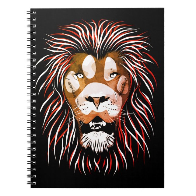 Cuaderno Cara de león tribal (Frente)