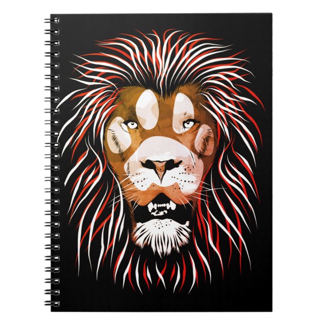 Cuaderno Cara de león tribal (Frente)