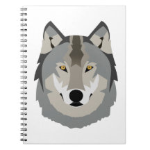 Cara de lobo gris, dulce y Guay, animal ilustrado