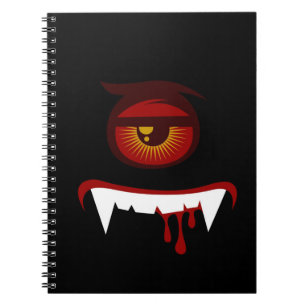 Cuaderno Cara de monstruo de sangre linda