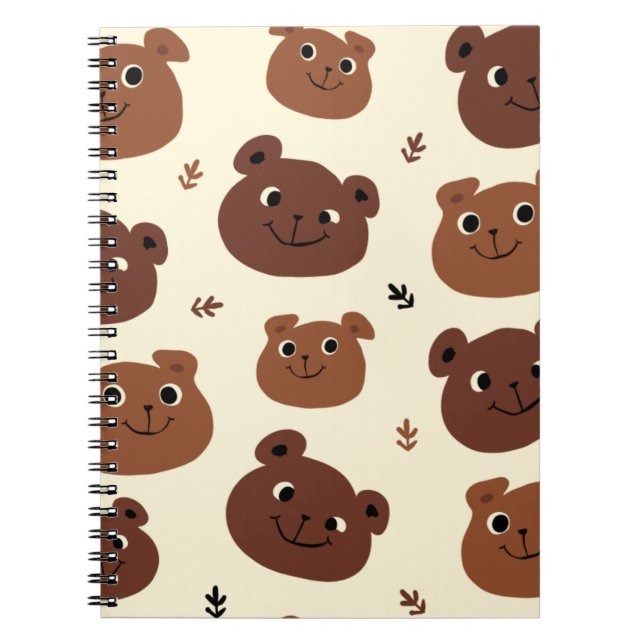 Cuaderno Cara de oso divertida (Frente)