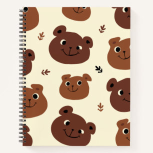 Cuaderno Cara de oso divertida