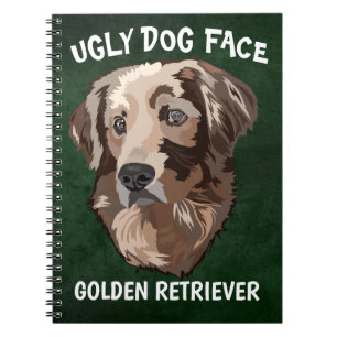 Cuaderno Cara de perro desagradable de Golden Retriever