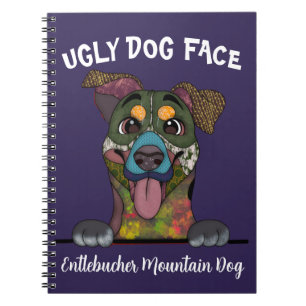 Cuaderno Cara de perro fea en la montaña Entlebucher