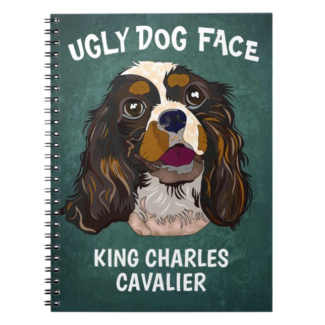 Cuaderno Cara de perro fea única del rey Charles Cavalier (Frente)