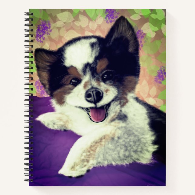 Cuaderno Cara de perro feliz (Anverso)