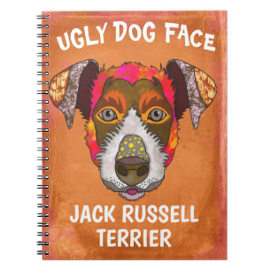 Cuaderno Cara de perro feo único Terrier Jack Russell