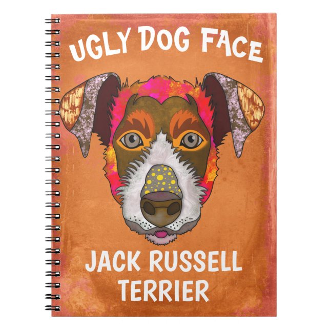 Cuaderno Cara de perro feo único Terrier Jack Russell (Frente)