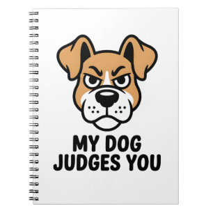 Cuaderno Cara de Perro Juzgadora Negrita Cita Sarcástica