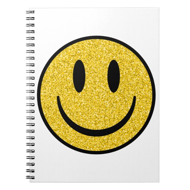 Cuaderno Cara de sonrisa purpurina (Frente)