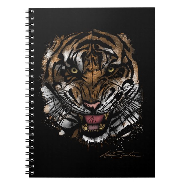 Cuaderno Cara de tigre (diseño de firma) (Frente)