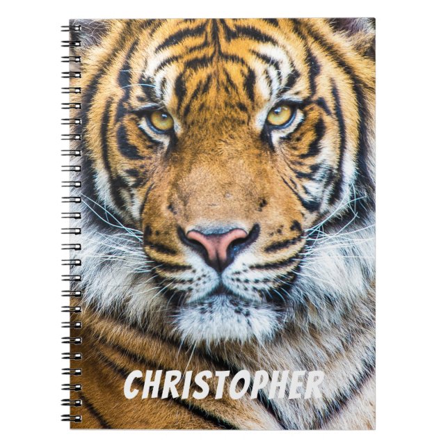 Cuaderno Cara de tigre personalizada (Frente)