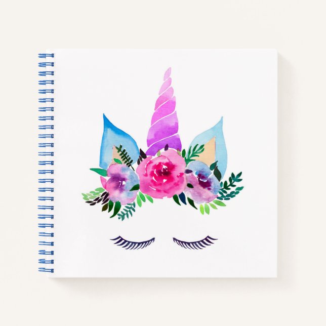 Cuaderno Cara de unicornio mágica (Anverso)