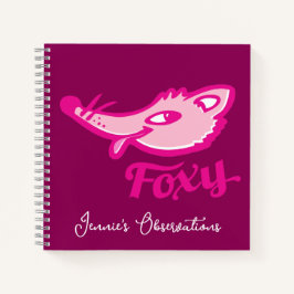 Cuaderno Cara de zorro rosa profundo Foxy personalizada