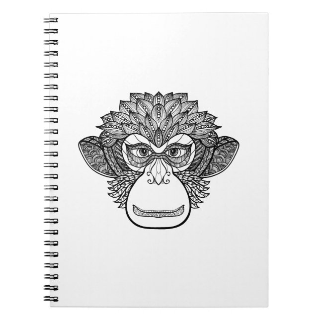Cuaderno Cara del Doodle del mono (Frente)