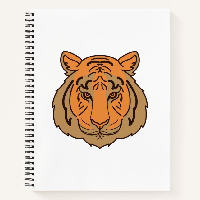 Cuaderno Cara del tigre naranja (Anverso)