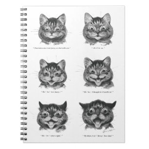 Cuaderno Cara divertida del gato, Louis Wain