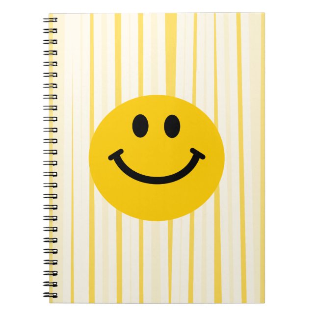 Cuaderno Cara en rayas amarillas soleadas (Frente)