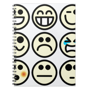 Cuaderno cara feliz de emoticono