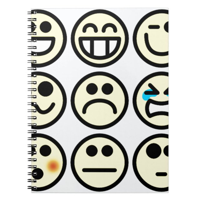 Cuaderno cara feliz de emoticono (Frente)