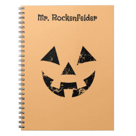 Cuaderno Cara personalizada de calabaza de calabaza de cala