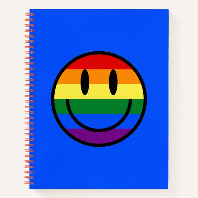 Cuaderno Cara sonriente arco iris (Anverso)