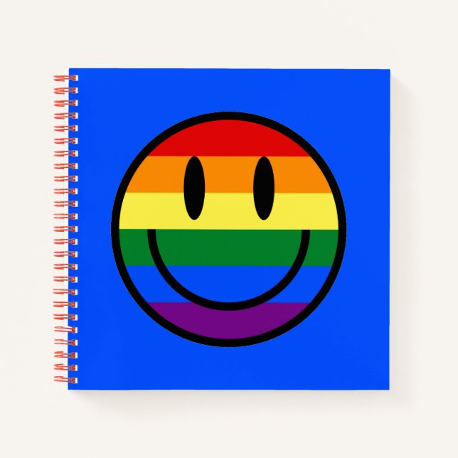 Cuaderno Cara sonriente arco iris (Anverso)