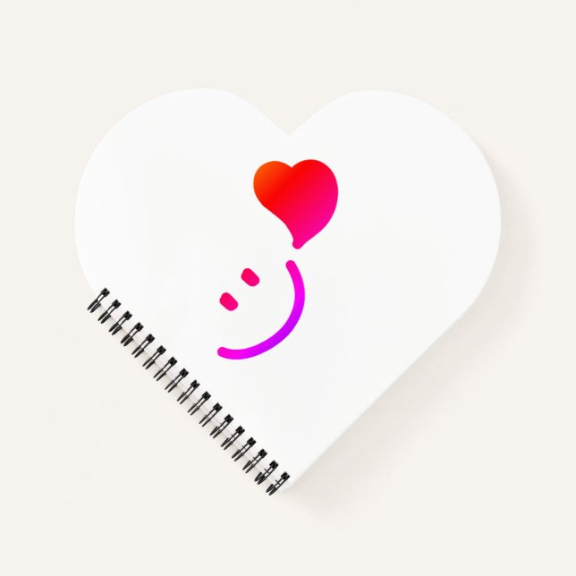Cuaderno Cara Sonriente con Corazón – Vibra Feliz Minimalis (Anverso)