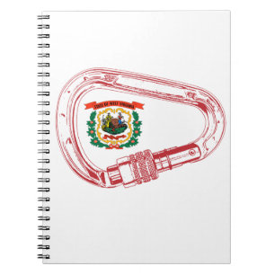 Cuaderno Carabiner de escalada de bandera de Virginia Occid