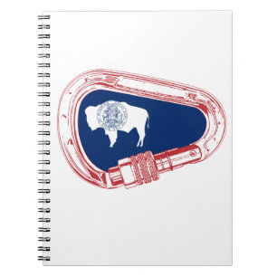 Cuaderno Carabiner de escalada de bandera Wyoming