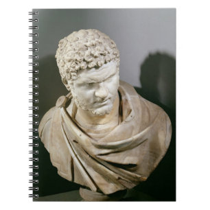 Cuaderno Caracalla, el mármol romano cuirassed el busto,