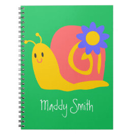 Cuaderno Caracol feliz rosa y verde