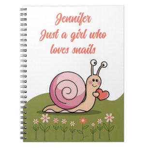 Cuaderno Caracoles de amante de los caracoles rastrean el a