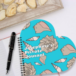 Cuaderno Caracoles Ilustrados Corazón Personalizado