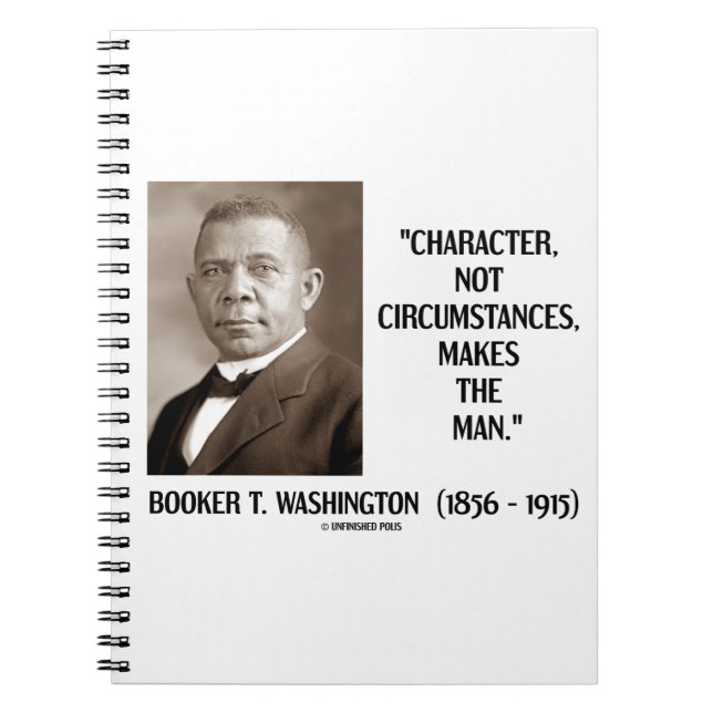 Cuaderno Carácter de Booker T. Washington no circunstancias (Frente)