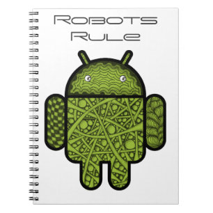 Cuaderno Carácter de garabato de burbujas para el robot And