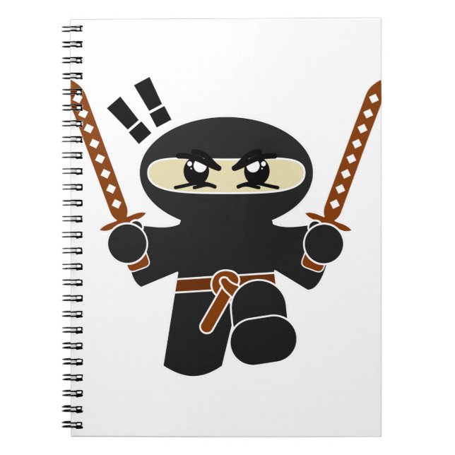 Cuaderno Carácter de Ninja del dibujo animado (Frente)