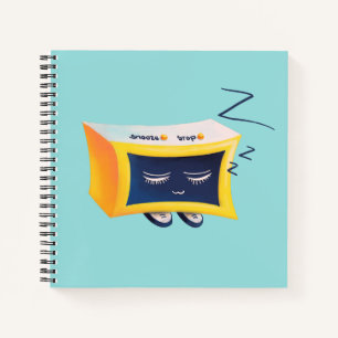 Cuaderno Carácter de reloj de alarma de Kawaii Cute Sleepin