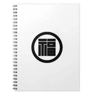 Cuaderno carácter kanji cuadrado para FUKU en círculo