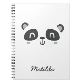 Cuaderno Carácter lindo panda niños