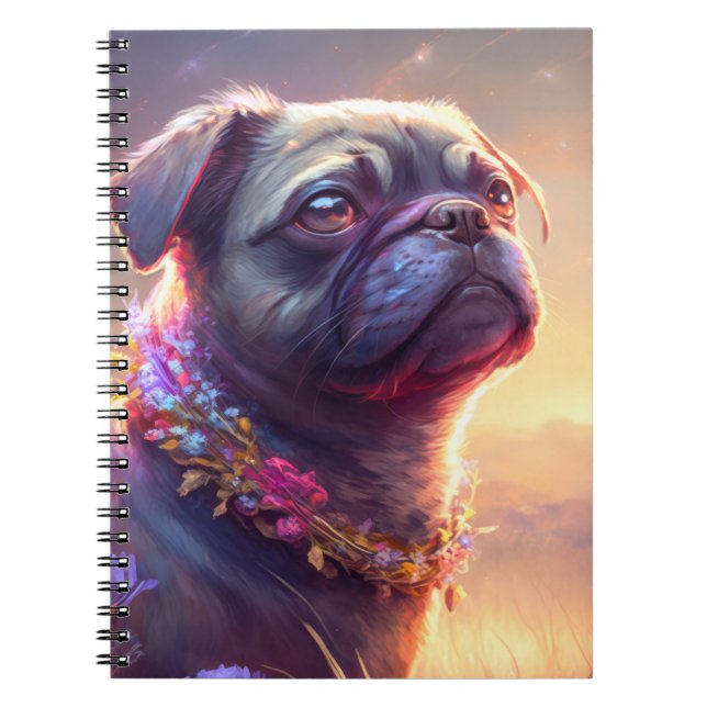 Cuaderno Carácter Mascota de pintura de dibujos animados de (Frente)