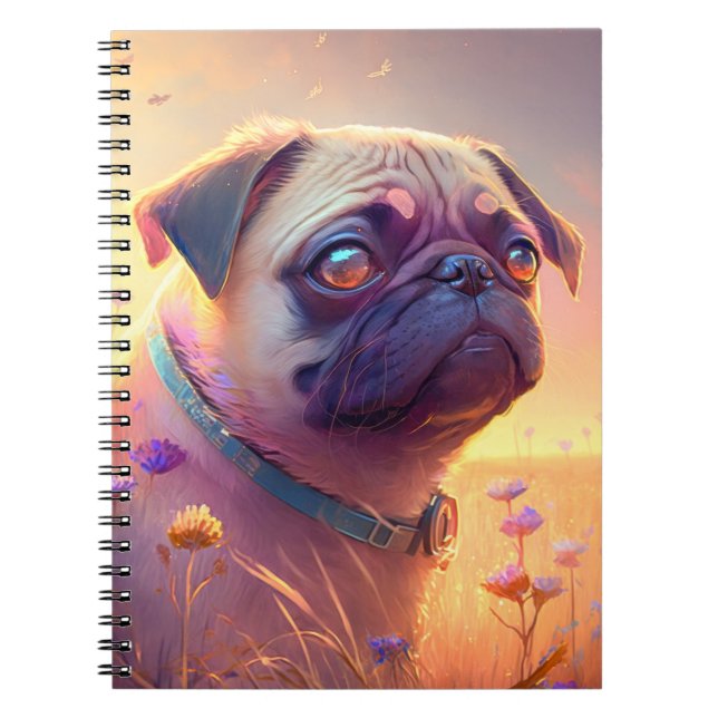 Cuaderno Carácter Mascota de pintura de dibujos animados de (Frente)
