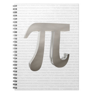 Cuaderno Carácter pi metalizado de corte