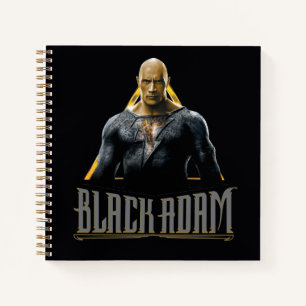 Cuaderno Carácter y gráfico de nombre de Adam negro