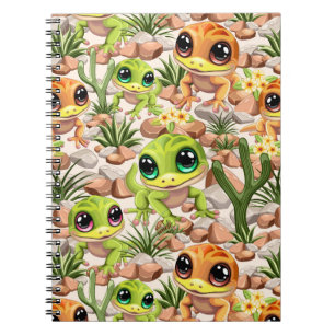 Cuaderno Caracteres de dibujos animados de Baby Geckos Cute