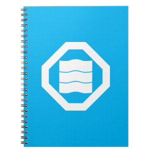Cuaderno Caracteres kanji en forma de onda para tres en ban