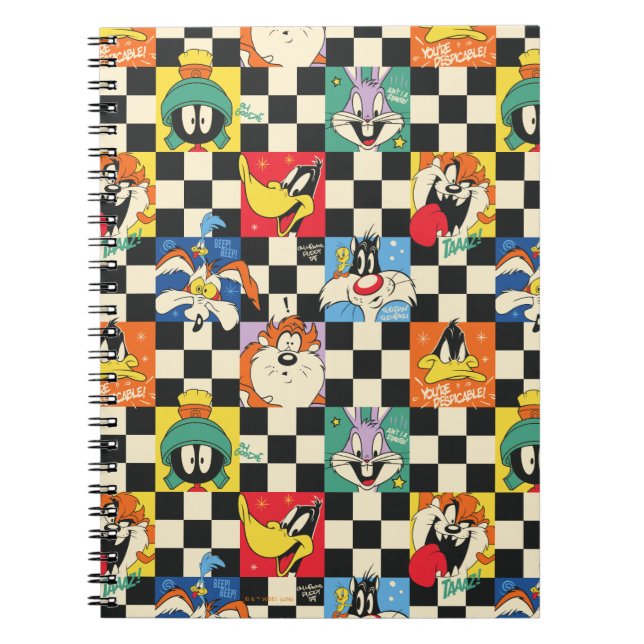 Cuaderno Caracteres LOONEY TUNES™ en negro y blanco (Frente)