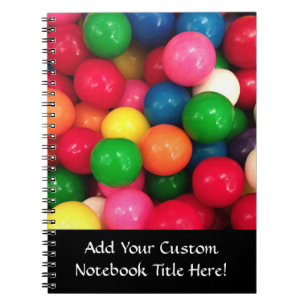Cuaderno Caramelo colorido de la bola de goma
