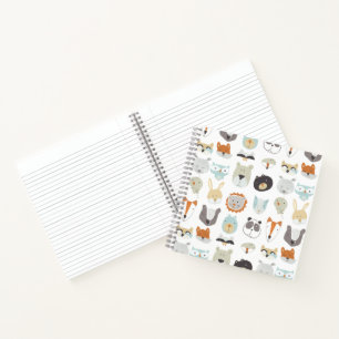 Cuaderno Caras amigables   Retratos de animales salvajes